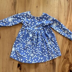 Hanna Andersson Blue and White Floral Polka Dot Dress